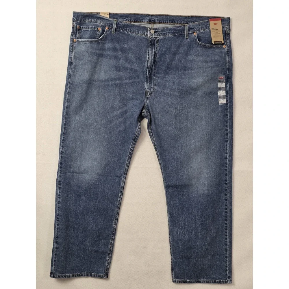 Levi's 505 Jeans Eco Ease Regular Fit Straight Leg Stretch Big &Tall Size 54X32